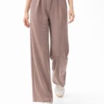 Dökümlü Kumaş Palazzo Pantolon