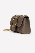 Gold Halka Detaylı Zincirli Kol Çantası - Görsel 3