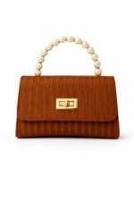 Gold Halka Detaylı Zincirli Kol Çantası