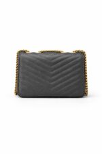 Gold Zincirli V Dikiş Omuz Çantası - Görsel 5