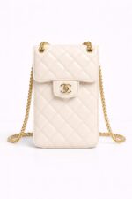 Lina Kapitone Ekru Telefon Çantası