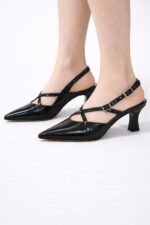 Gece Işıltısı Platin Topuklu Sandalet - Görsel 3