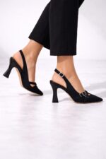 Vesper Siyah Çift Tokalı Slingback - Görsel 4