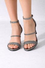 Crystal Line Gümüş Topuklu - Görsel 5