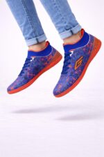 Mavi Turuncu Erkek Halı Saha Ayakkabısı – Desenli Performans Model - Görsel 4