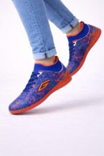 Mavi Turuncu Erkek Halı Saha Ayakkabısı – Desenli Performans Model - Görsel 5