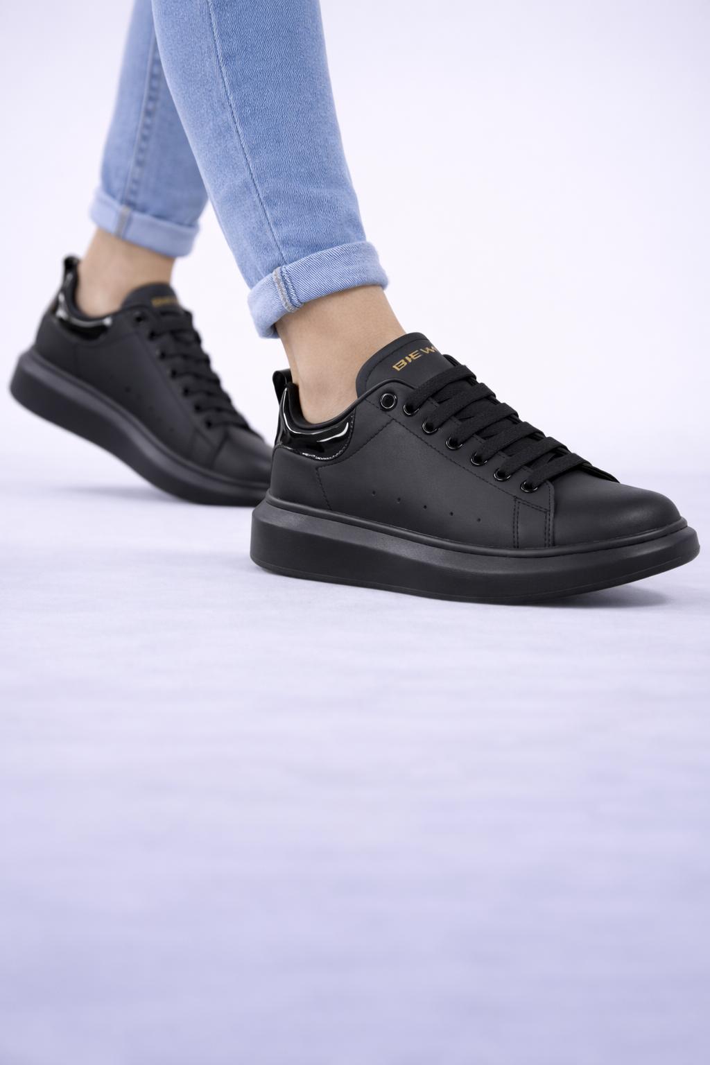 WhatsApp Image 2026-02-19 at 21.58.36 (2) Biew Urban Classic Siyah Sneaker – Mat Deri Günlük Ayakkabı - Görsel 1