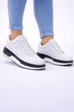 Urban Motion Beyaz Air Taban Sneaker – Siyah Detaylı