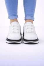 Urban Motion Beyaz Air Taban Sneaker – Siyah Detaylı - Görsel 4